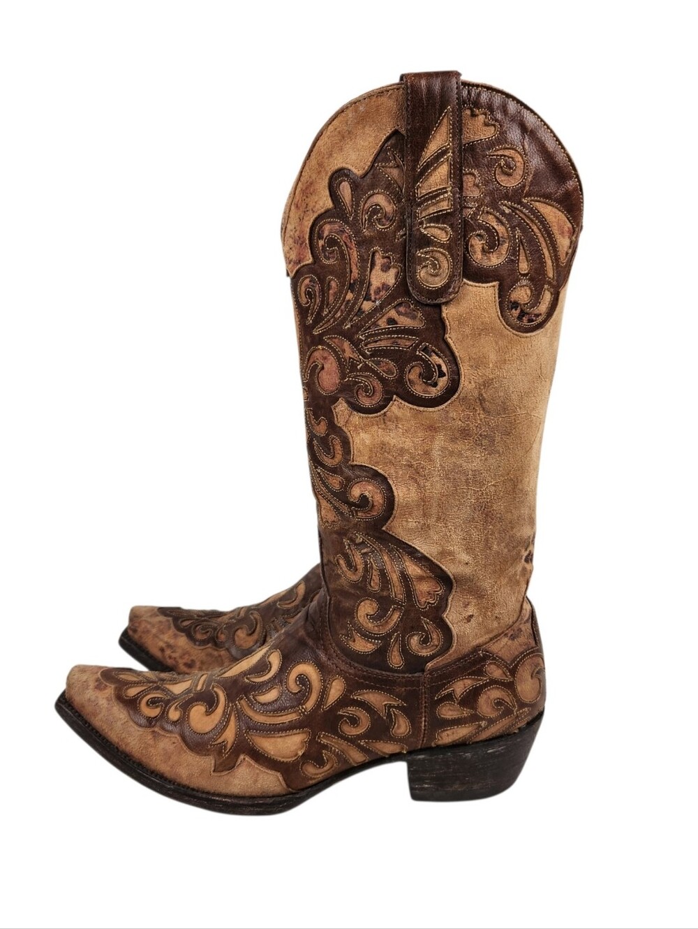 Old Gringo Linda L1025-4 Leather Cheetah Brown Tan Western Boot Womens Size 7.5B - Picture 4 of 14